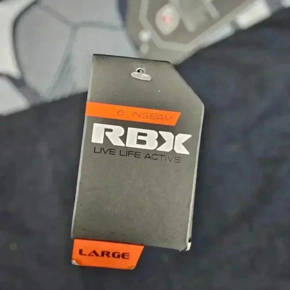 RBX Boxer Briefs black&gray  6" inseam NWT Large - Picture 6 of 7